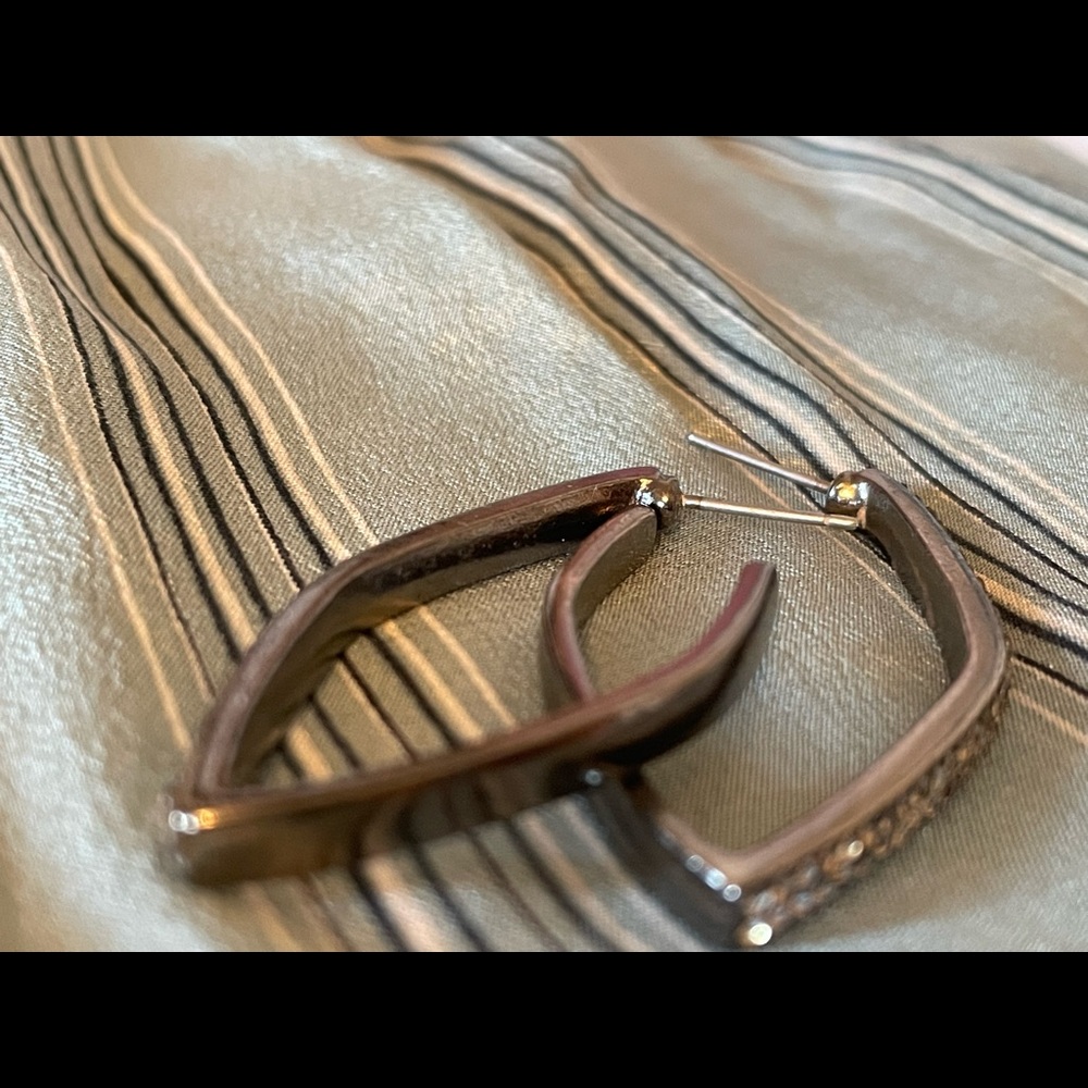 Titanium Deco Studded Hoops